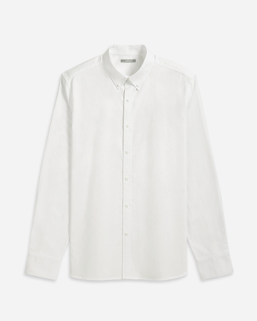 Bright White Fulton Oxford Shirt Mens Button Down Collar Shirt Oxford Cotton Fabric Casual Dress Shirt Simple Workwear Long Sleeve Shirting