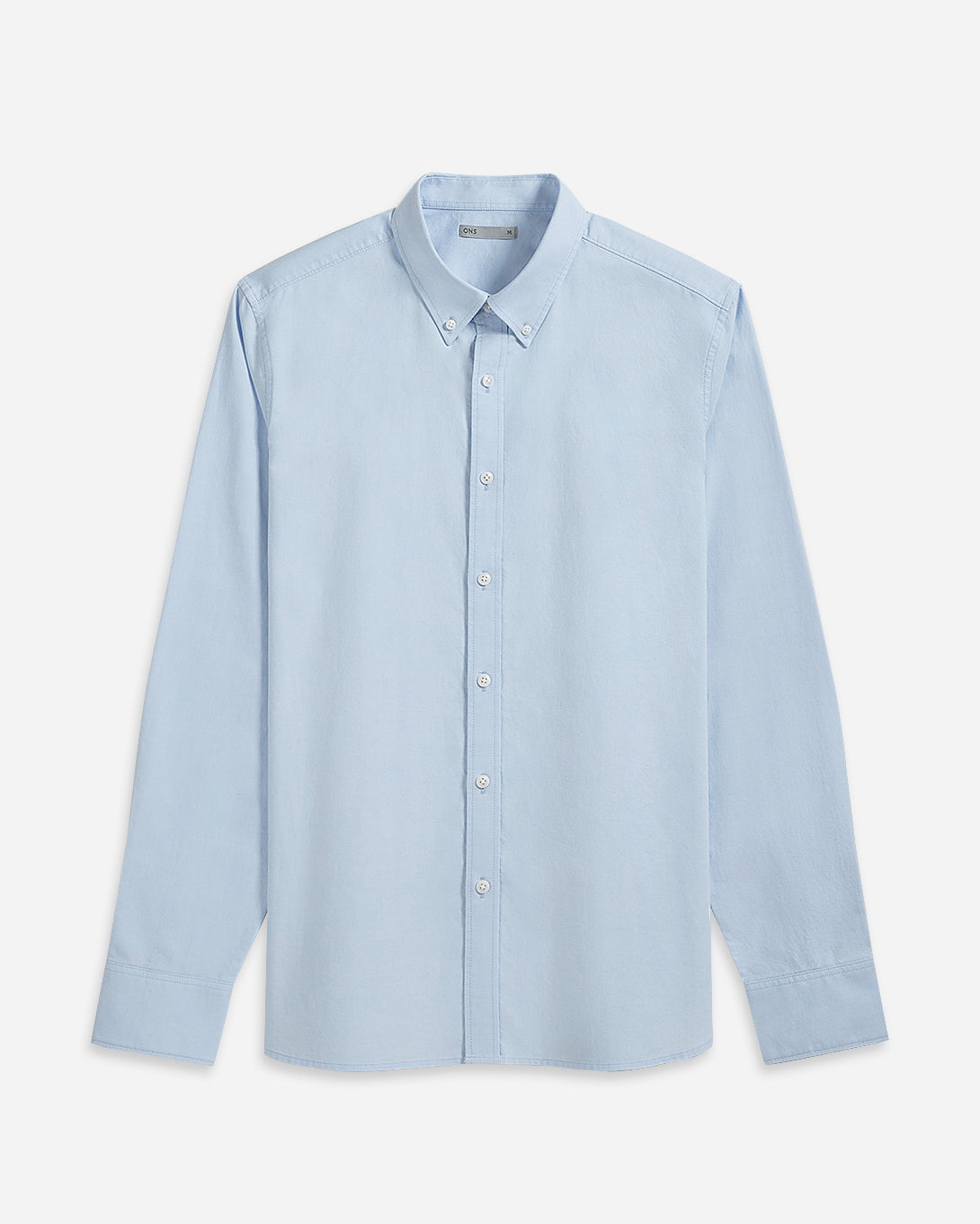 Lt Blue Fulton Oxford Shirt Mens Button Down Collar Shirt Oxford Cotton Fabric Casual Dress Shirt Simple Workwear Long Sleeve Shirting