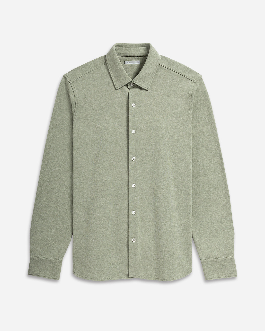 Olive Heather Darcy Heather Shirt Mens Button Up Point Collar Shirt Green Casual Long Sleeve Collared Work Shirt