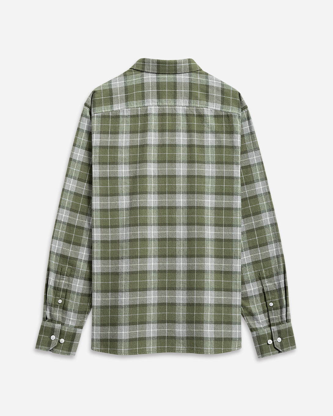Lt Grey/Peat Check Flannel Check Shirt Mens Flannel Button Down Shirt Checkered Pattern