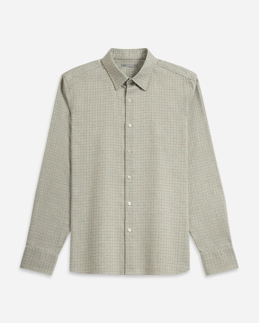 Olive Heather/Rosy Brown Check Arik Heather Gridcheck Shirt Mens Point Collar Dress Shirt Gridcheck Pattern Lightweight Heather Soft Fabric Formal Casual Shirting Button Up Shirt