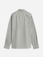 Lt Grey/White Stripe Arik Oxford Stripe Shirt Point Collar White Striped Button Up Shirt Work Dress Shirt Collared Cotton Shirt