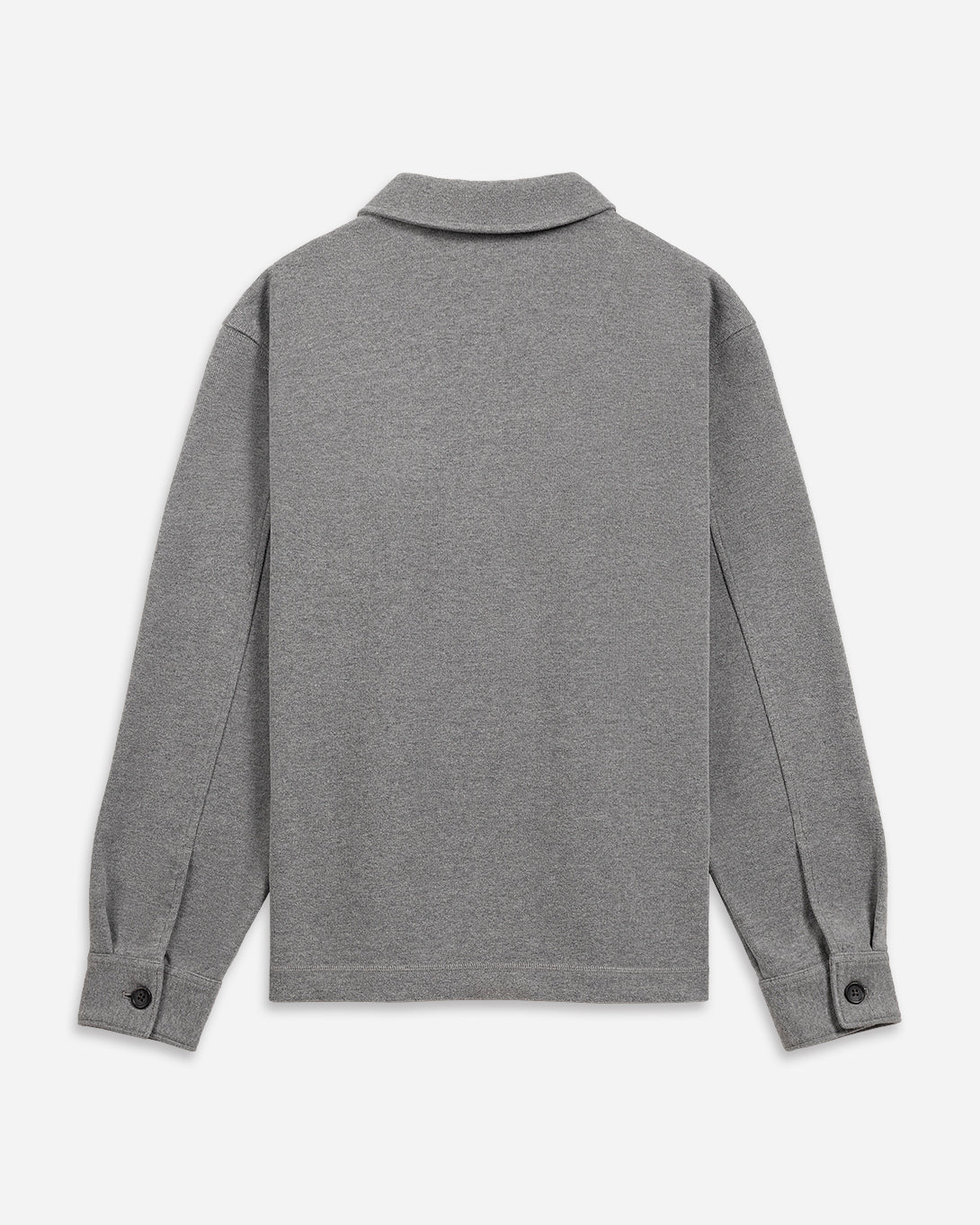 Grey heather Corsa Overshirt Mens Relaxed Fit Button Up Shirt Layering Garment Soft Grey Double Chest Pockets Shirt