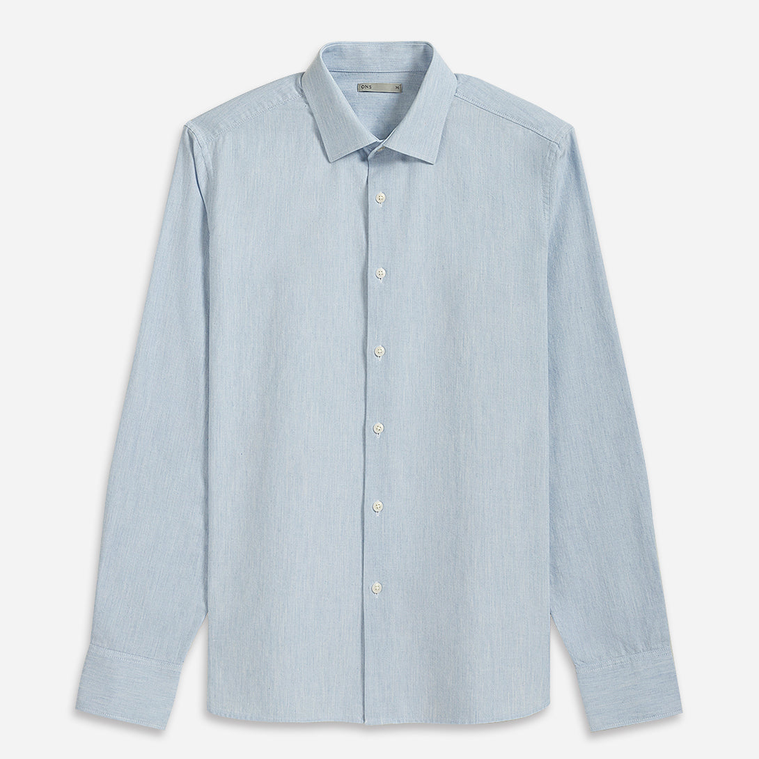 Lt Blue Heather Adrian Heather Oxford Shirt Spread Collar Oxford Dress Shirt Casual Formal Button Up Long Sleeve Work Shirt