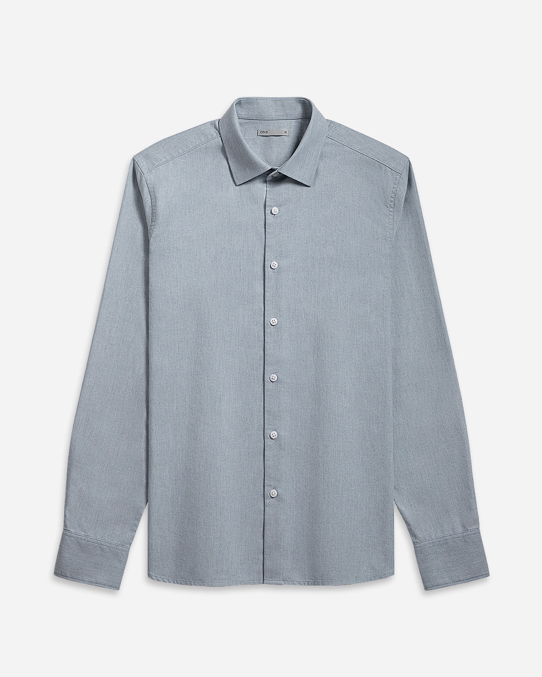 Dk Blue Heather Adrian Heather Oxford Shirt Spread Collar Oxford Dress Shirt Casual Formal Button Up Long Sleeve Work Shirt