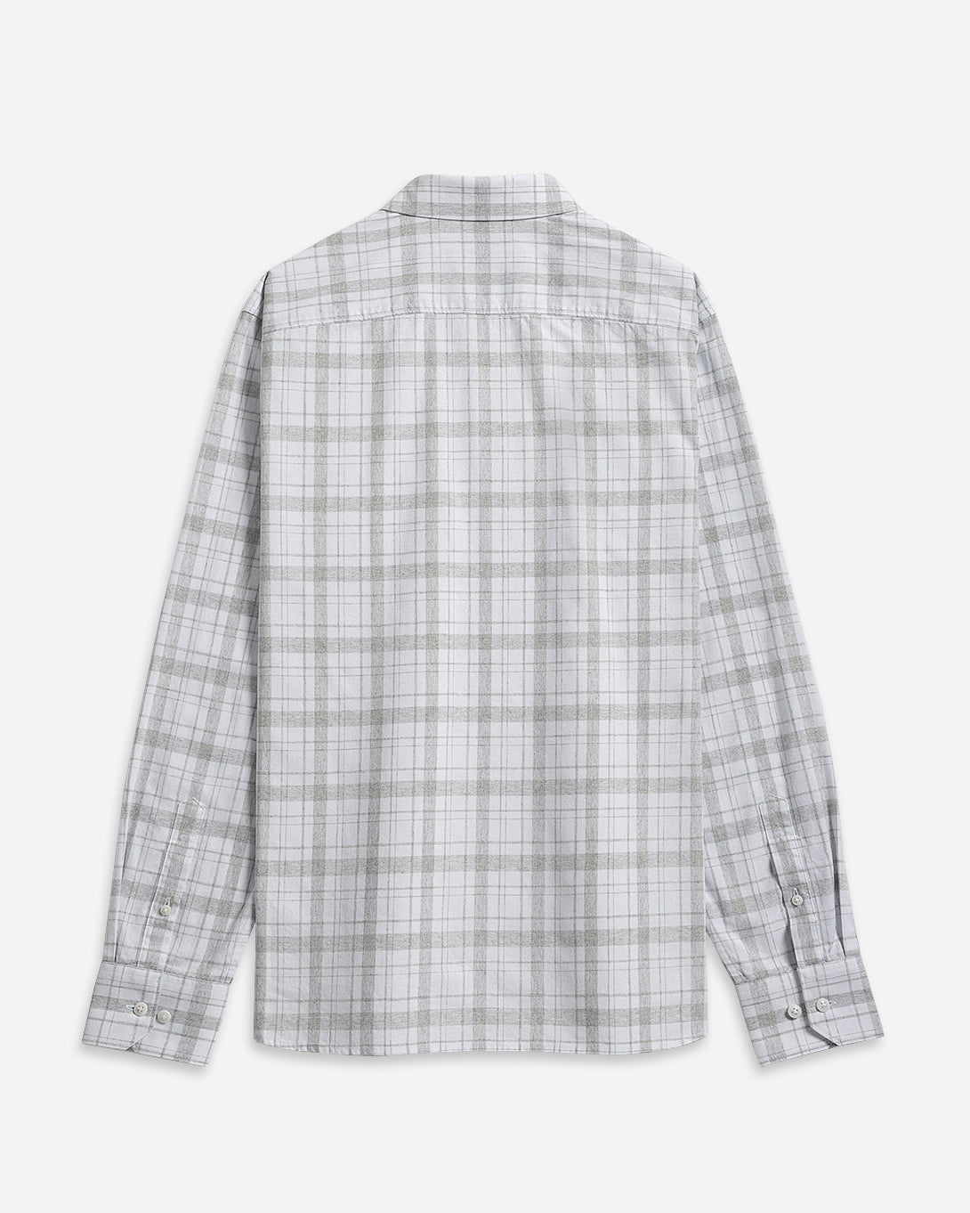 Off White/Lt Grey Check Adrian Heather Check Shirt Mens Spread Collar Button Up Shirt Dress Casual Shirt Check Pattern Heather Soft
