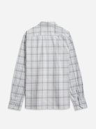 Off White/Lt Grey Check Adrian Heather Check Shirt Mens Spread Collar Button Up Shirt Dress Casual Shirt Check Pattern Heather Soft