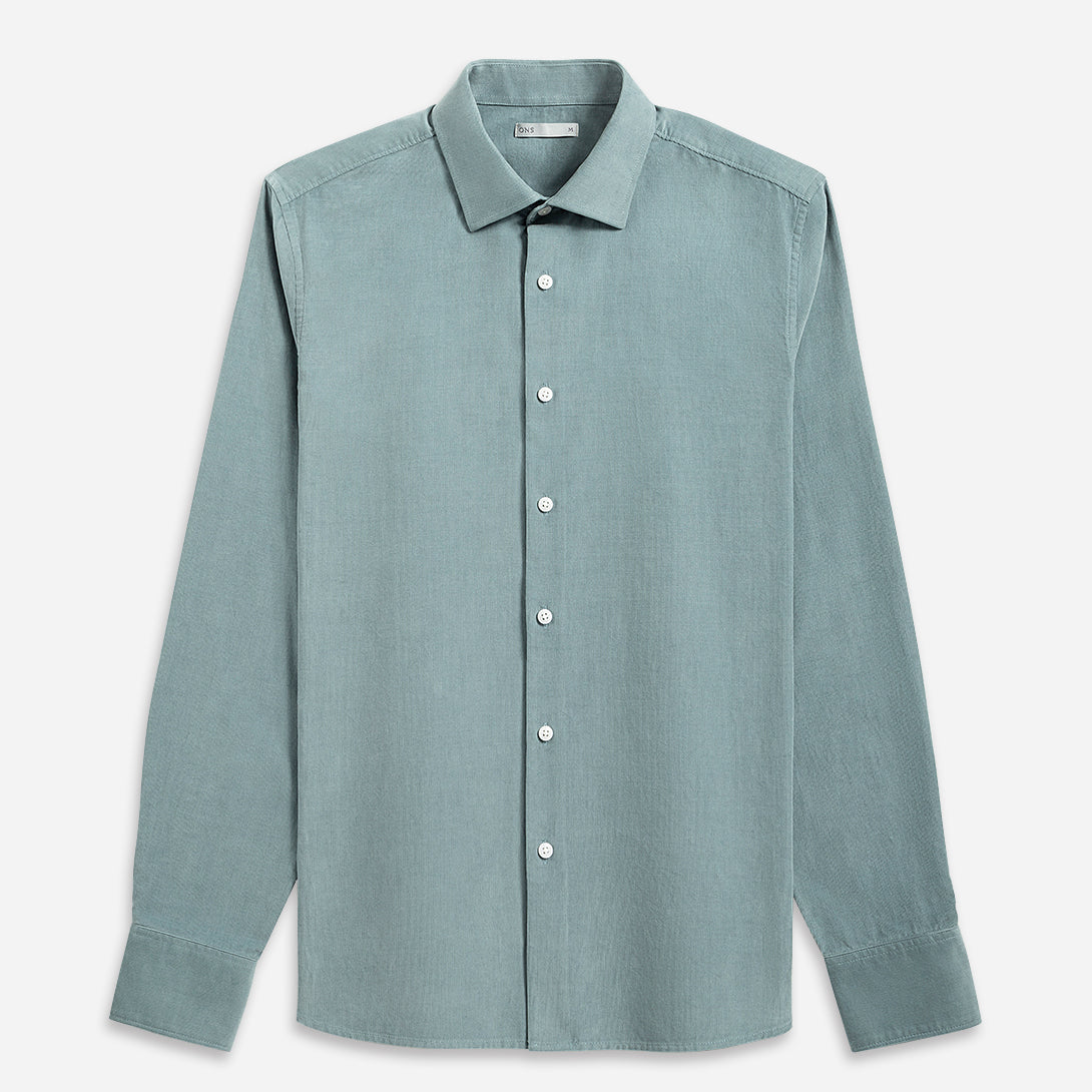 Lead Adrian Corduroy Shirt Mens Button Up Spread Collar Shirt Lightweight Corduroy