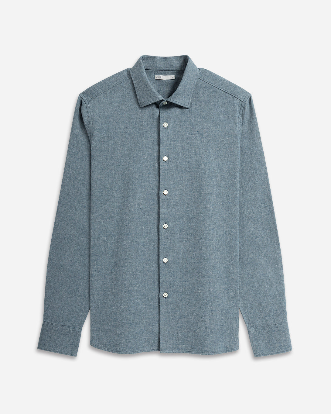 Dk Navy Heather Adrian Heather Brush Shirt Mens Spread Collar Brushed Cotton Button Up Shirt Casual Work Shirt