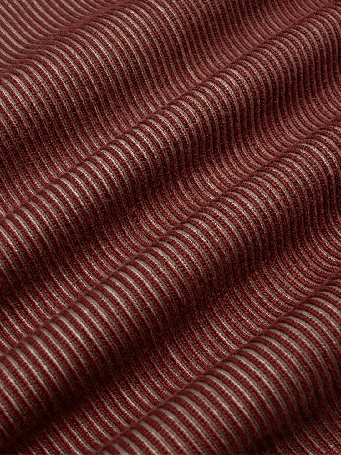 Red / Sand Velzy Knitted Shirt - Helio Stripe Mens Striped Knit Polo Short Sleeve Shirt Far Afield