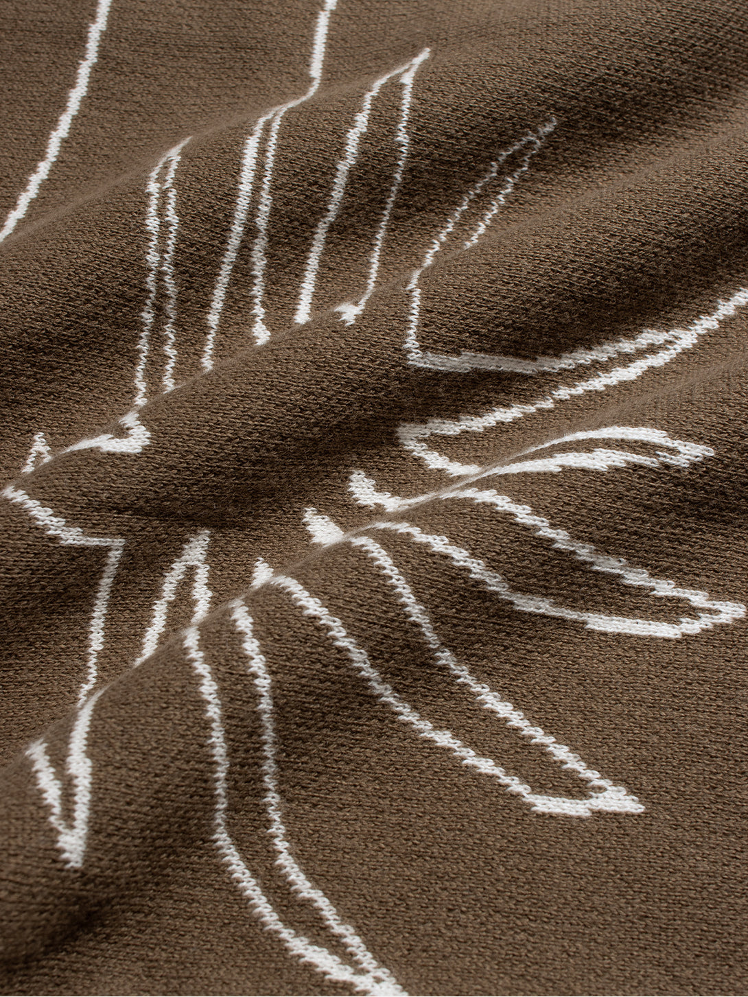 Brown Zigger Knitted Shirt - Palms Mens Knit Button Up Short Sleeve Shirt Logo Far Afield