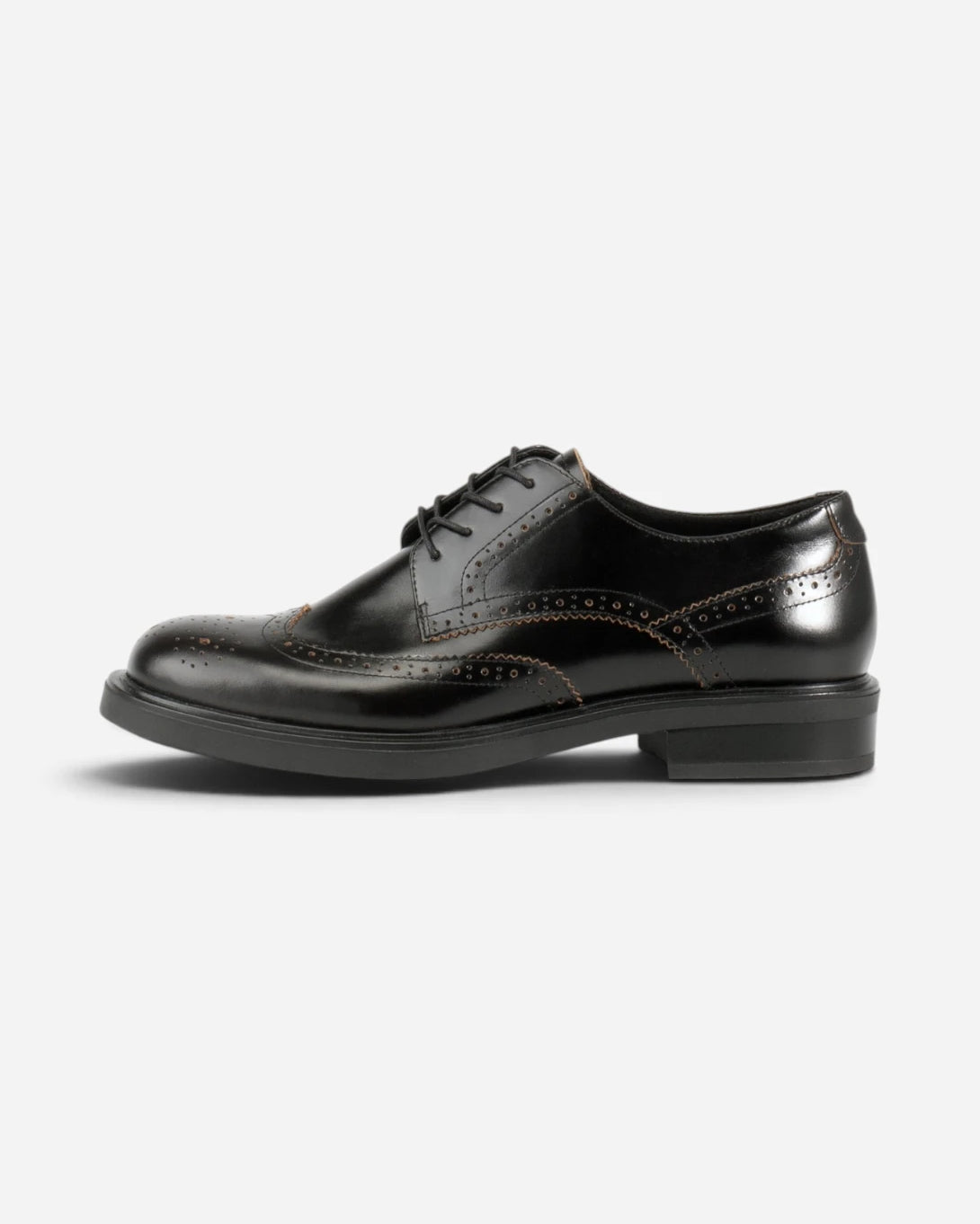 Black Freya Womens Leather Derby Dress Shoes Vagabond