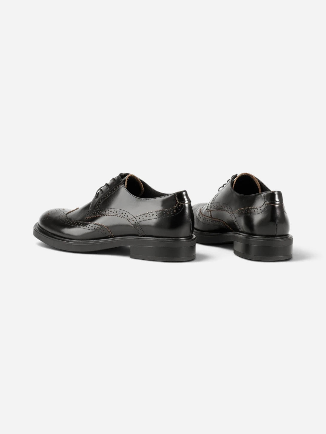 Black Freya Womens Leather Derby Dress Shoes Vagabond