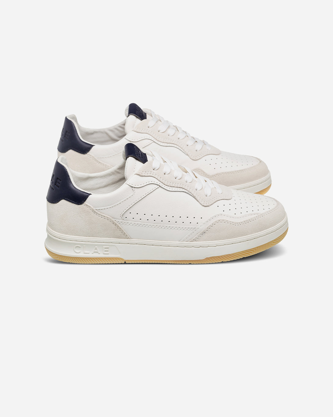 White Navy Light Natural Gum Haywood Clae Shoes Clae Footwear Los Angeles