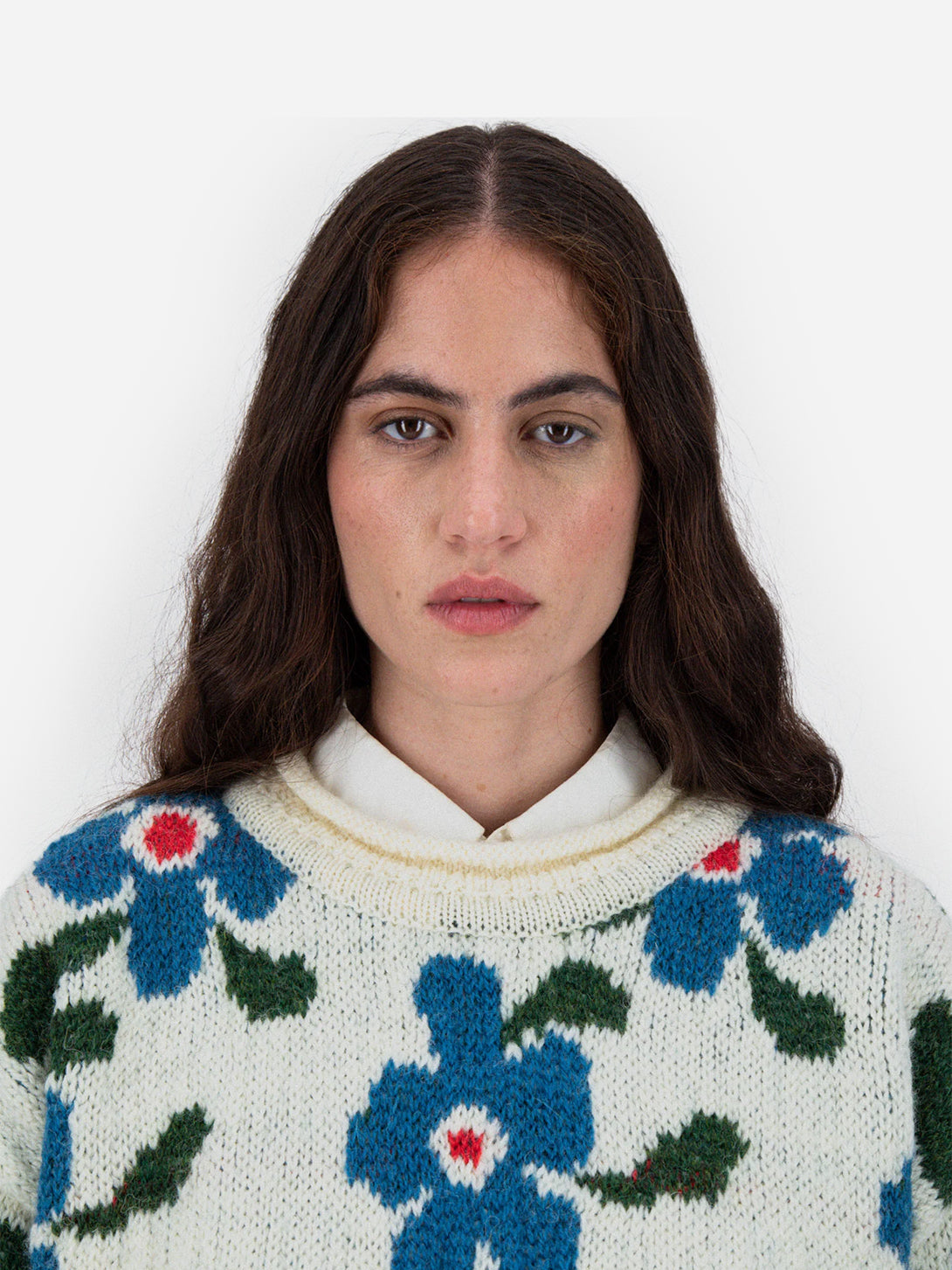 Galaxy Flowers in Space Womens Flower Print Pullover Sweater