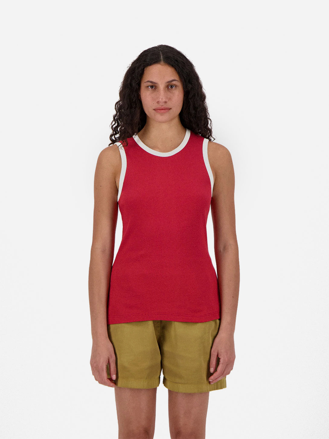 Terracotta Sharks Eat Ice Womens Red Tank Top Shirt Howlin Clothing