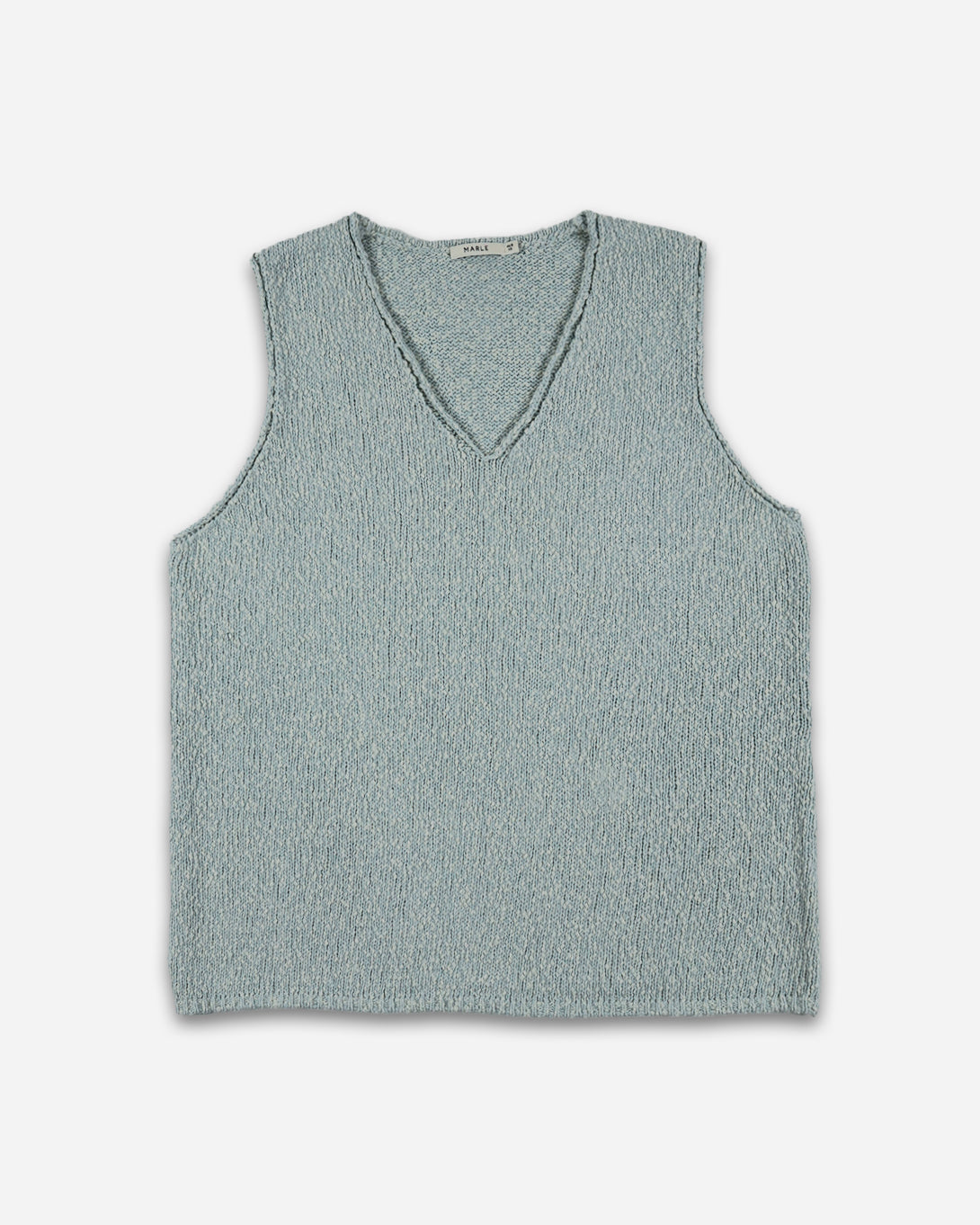 Blue Melange Nya Vest Womens Marle Sleeveless Vest Cotton V Neck