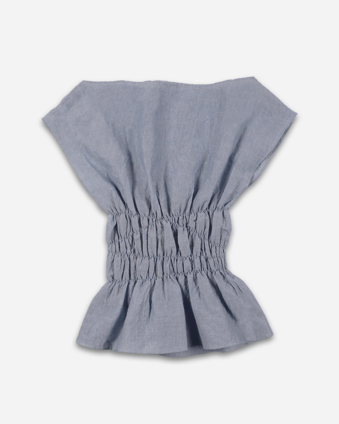 Blue Stripe Aida Top Marle Short Sleeve Ribbed Top