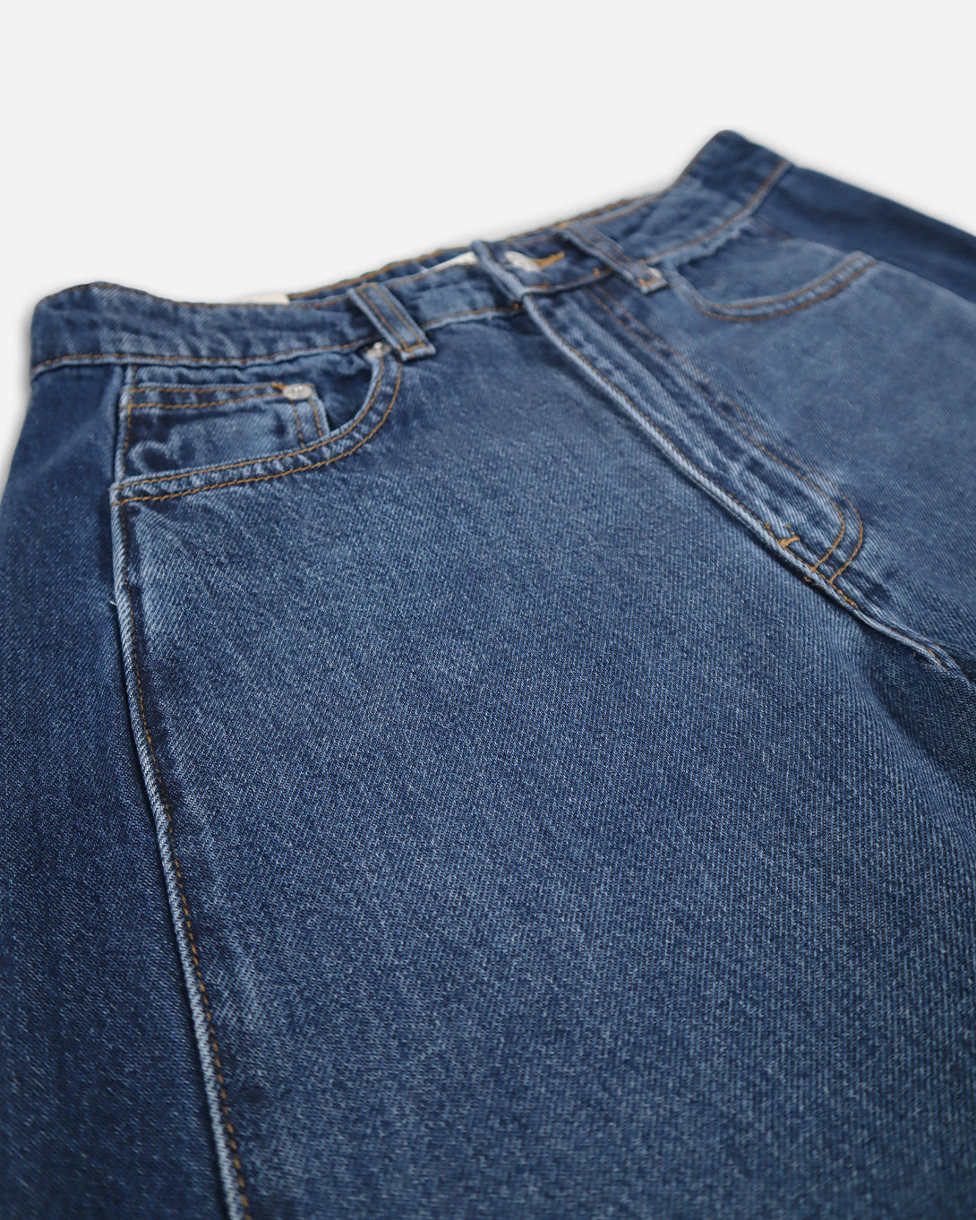Indigo Border Jean Womens Jeans Marle Wide Leg Denim Two Tone