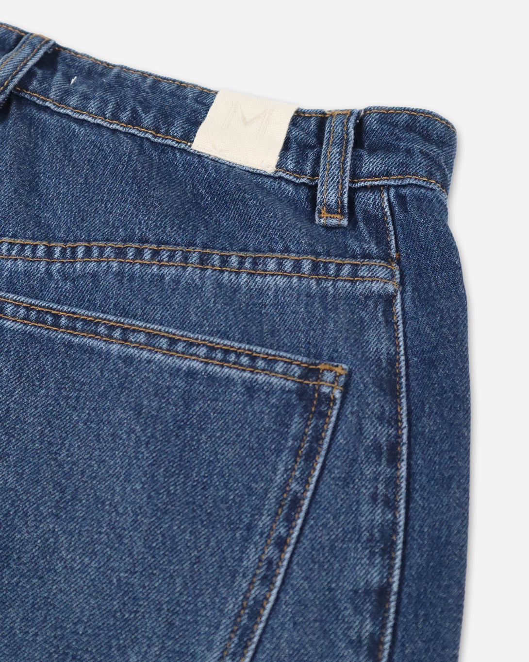 Indigo Border Jean Womens Jeans Marle Wide Leg Denim Two Tone