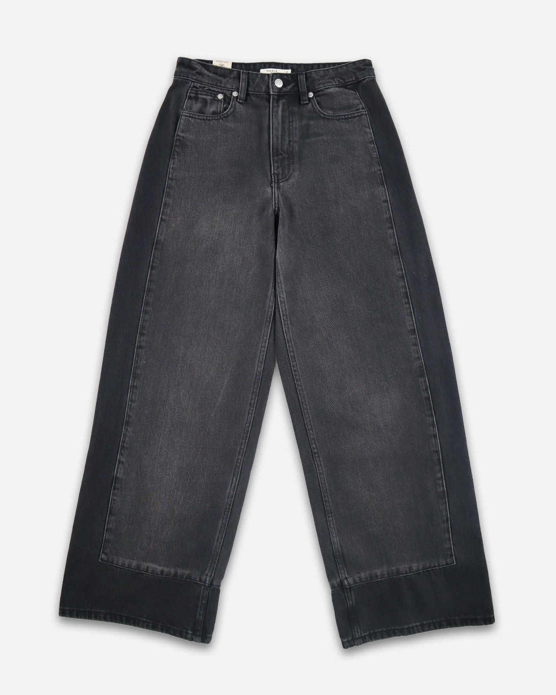 Black Border Jean Womens Jeans Marle Wide Leg Denim Two Tone