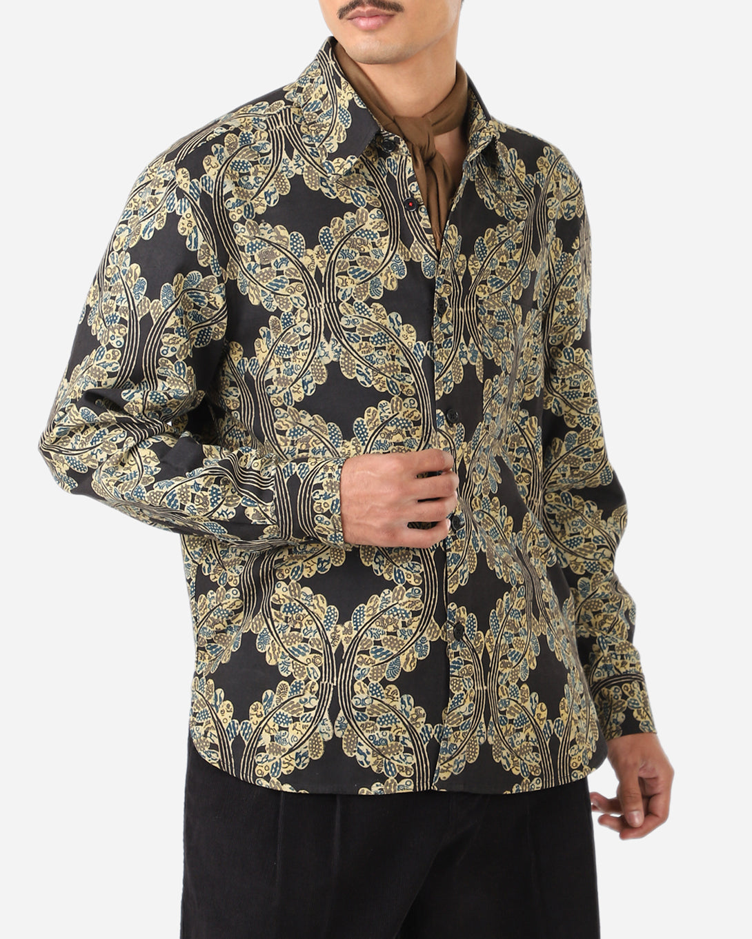 AJK25 Luis Shirt Mens Mini Checkered Kardo Button Up Woven Shirt Patterned