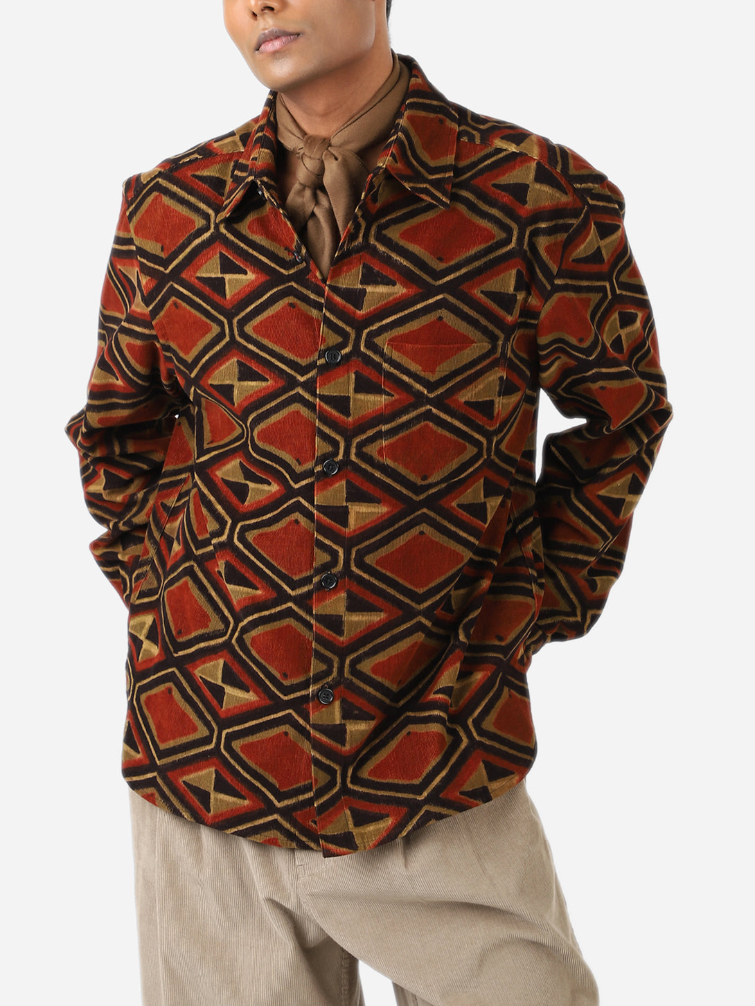 BP141 Bodhi Jacket Mens Kardo Button Up Jacket Mens Outerwear Pattern Coat