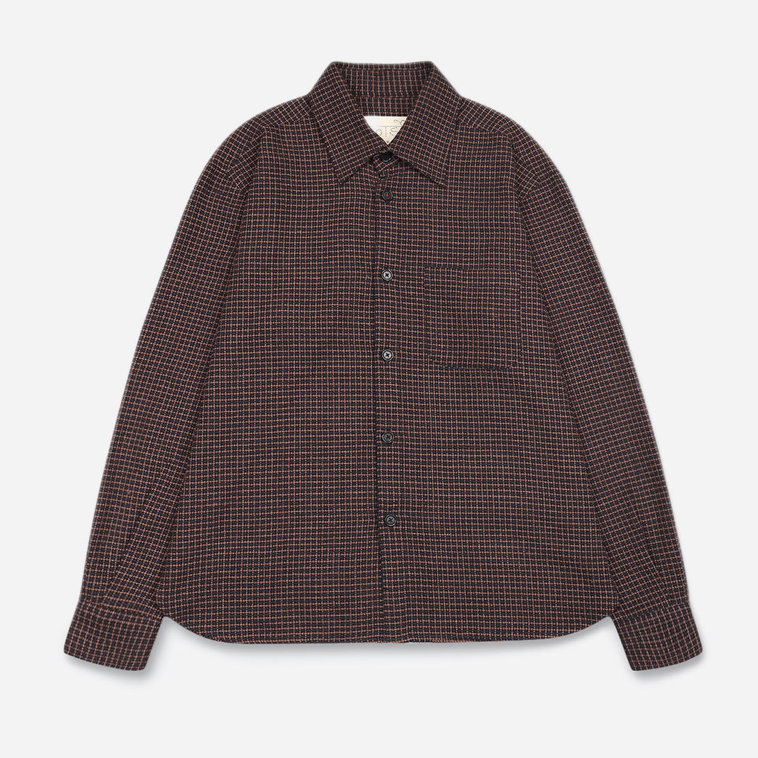 Ganache Luis Shirt Mens Mini Checkered Kardo Button Up Woven Shirt