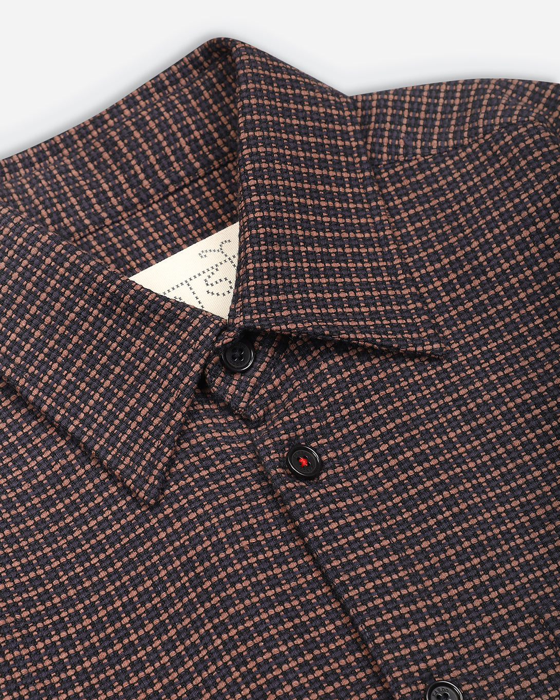 Ganache Luis Shirt Mens Mini Checkered Kardo Button Up Woven Shirt