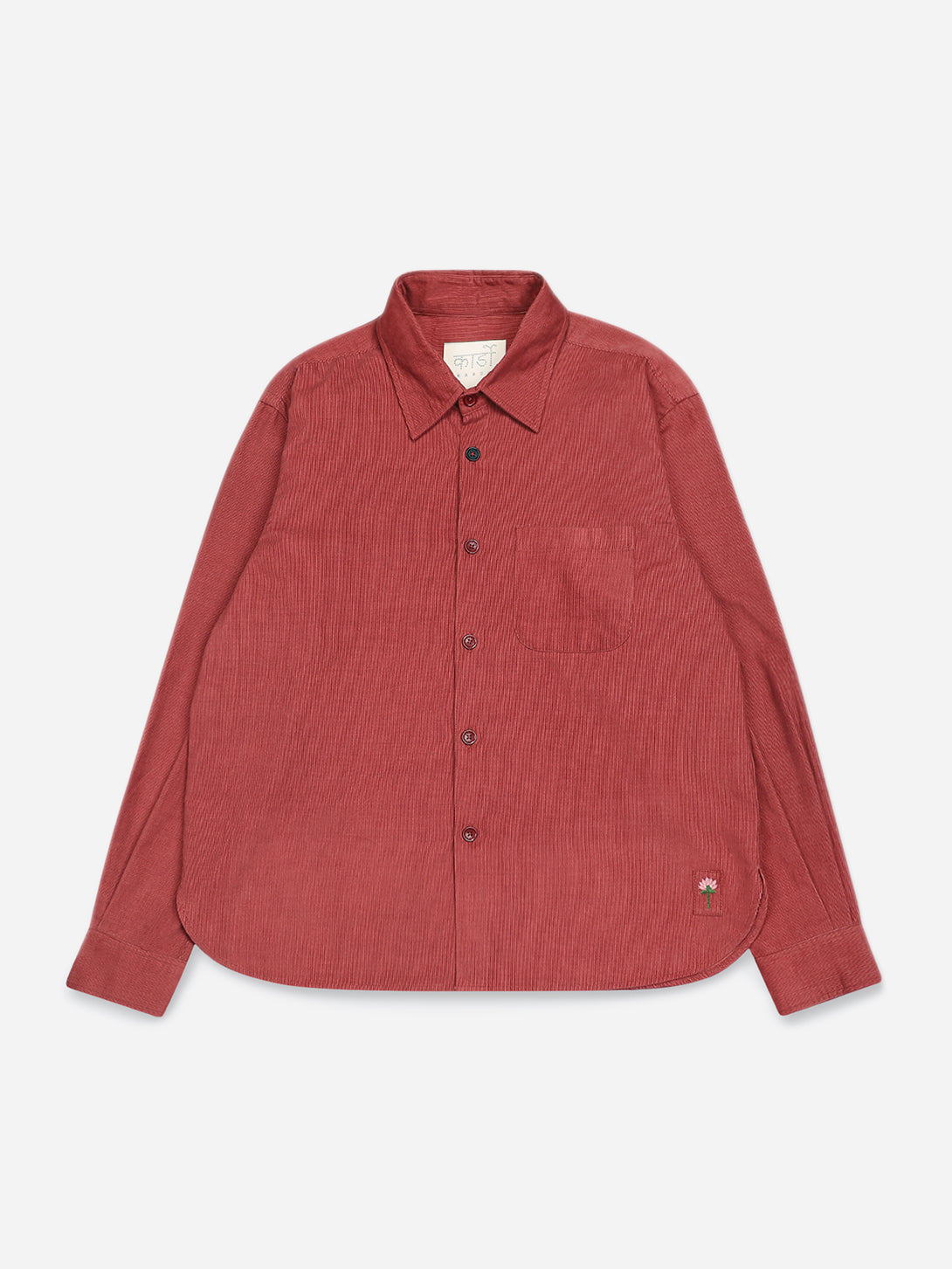 Living Coral Luis Cord Shirt Mens Kardo Corduroy Button Up Shirt