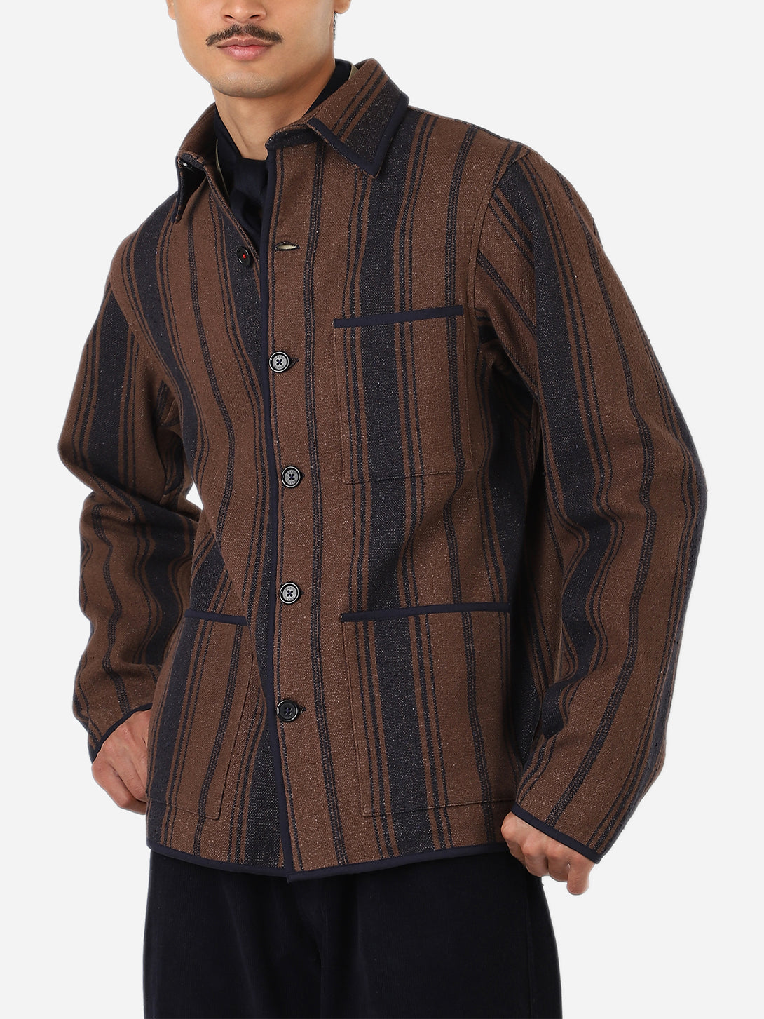 Ganache Paris Jacket Mens Heavy Over Shirt Jacket Kardo Mens Outerwear Button Up Flannel