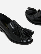 Black Neighbor Intentionally Blank Womens Shoe Womens Leather Loafer