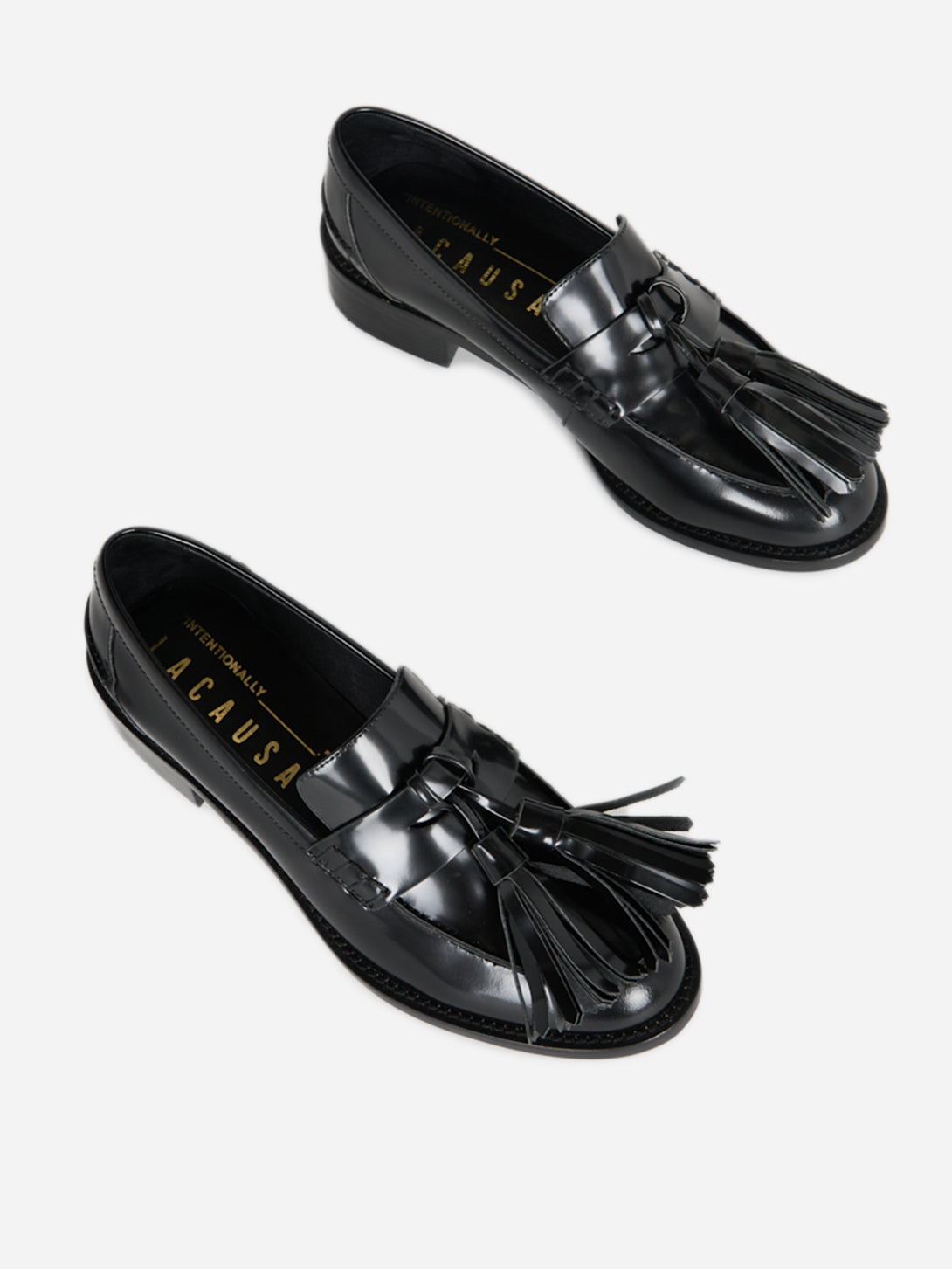 Black Neighbor Intentionally Blank Womens Shoe Womens Leather Loafer