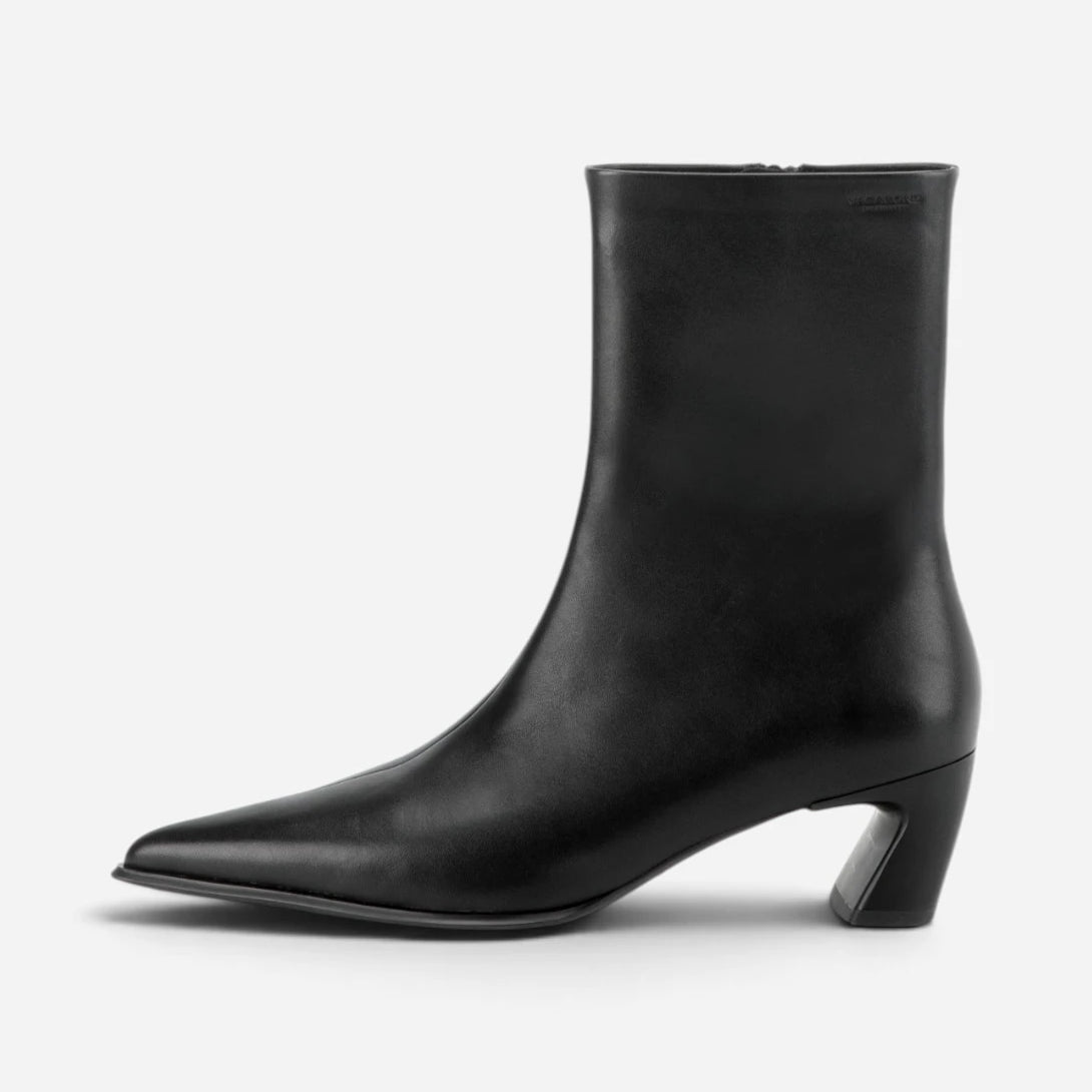 Black Ilona Womens Leather Ankle Boots Vagabond