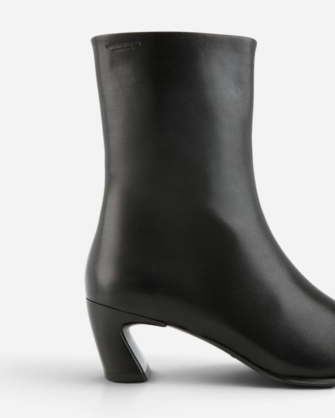 Black Ilona Womens Leather Ankle Boots Vagabond