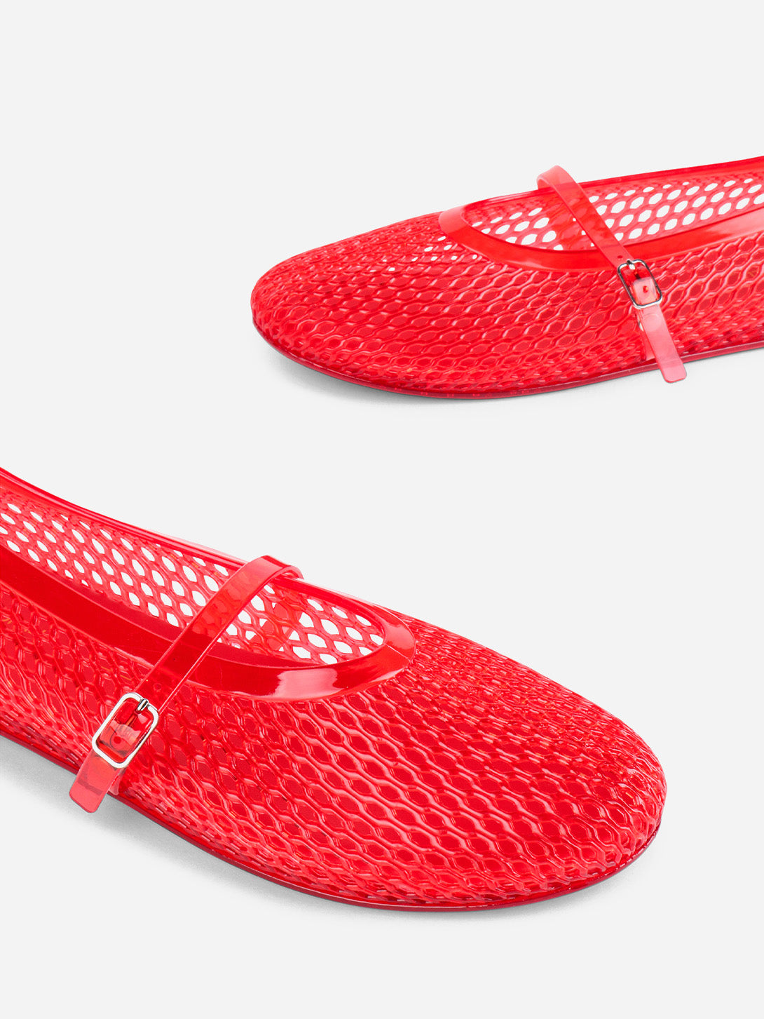 Cherry Classy Womens Jelly Intentionally Blank Red Shoe Flats