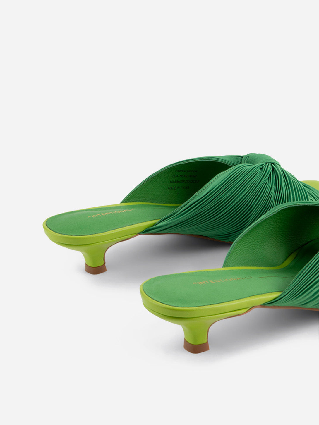 Grass Curfew Womens Intentionally Blank Green Low Heel Shoe
