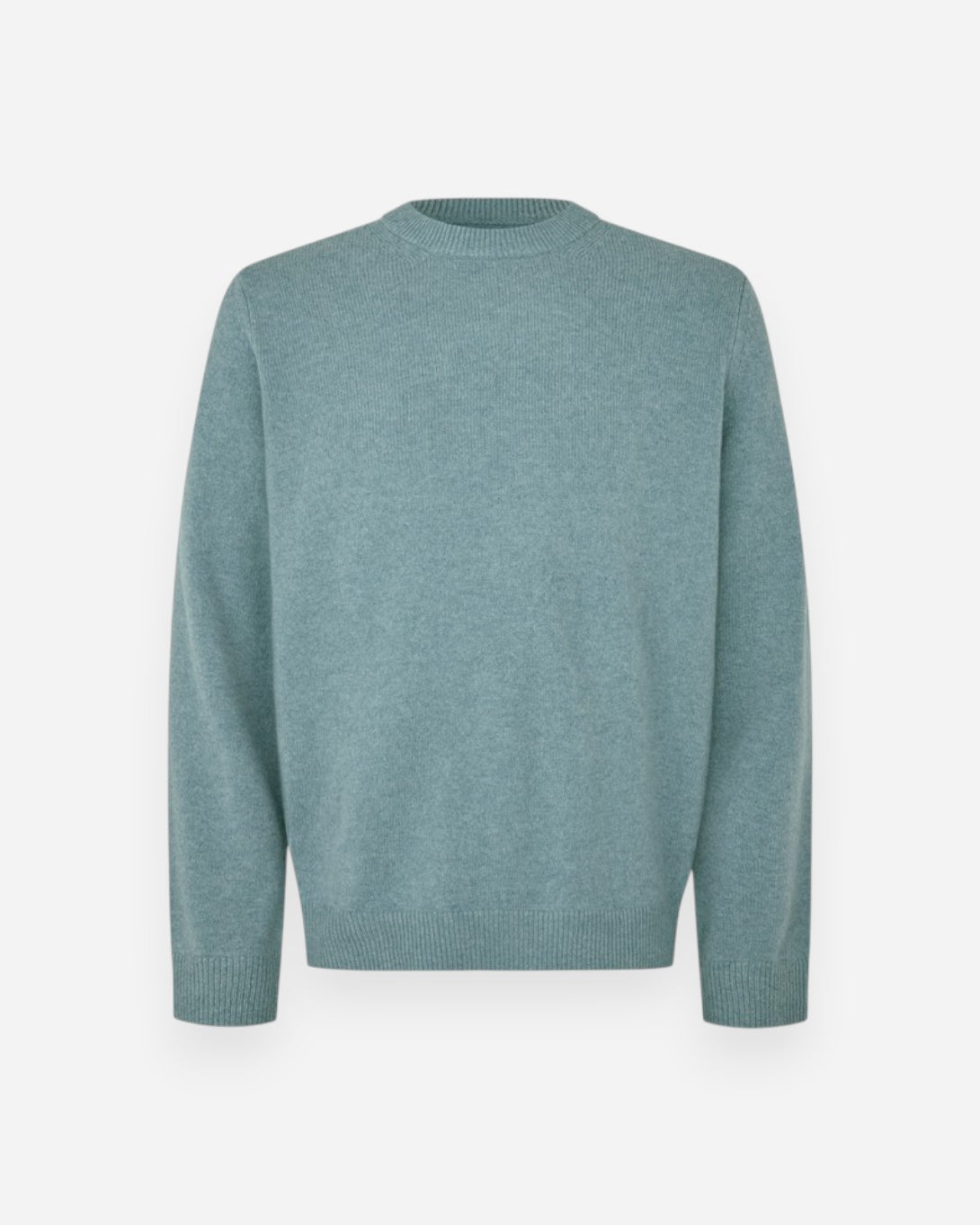 Stormy Sea Isak Knit Sweater Mens Wool Cashmere Knit Sweater Samsoe Samsoe
