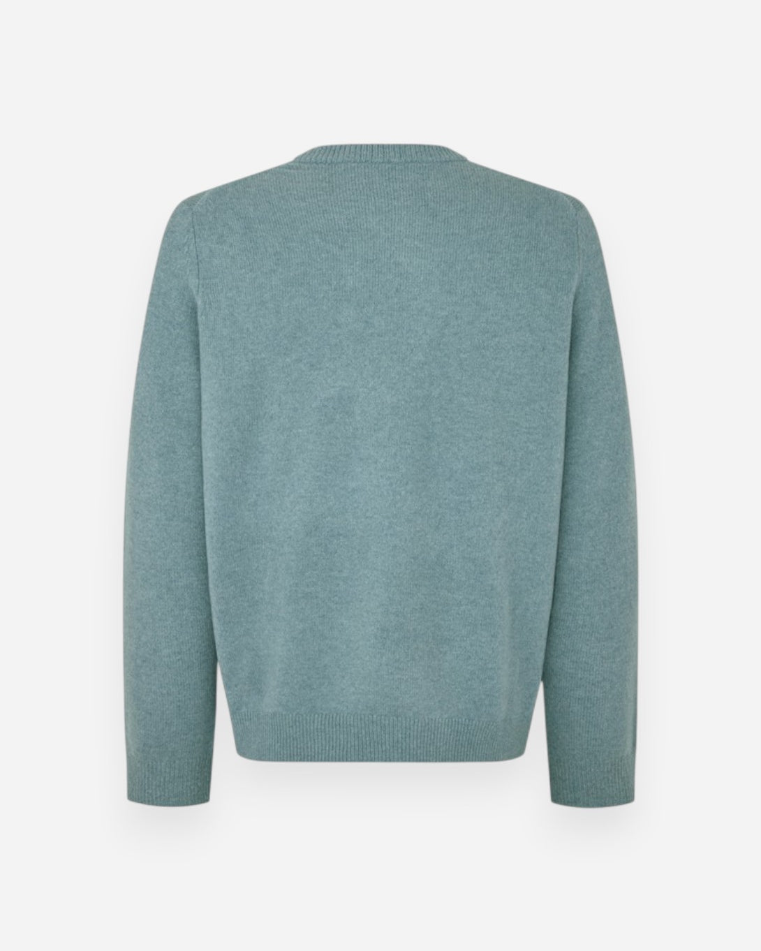 Stormy Sea Isak Knit Sweater Mens Wool Cashmere Knit Sweater Samsoe Samsoe
