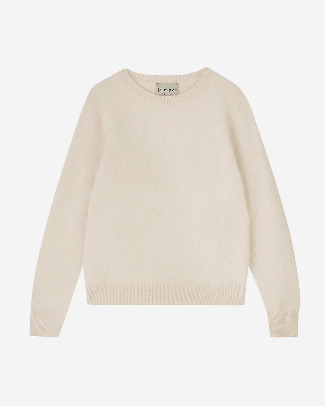 Ecru Brushed Crew Jumper1234 Cashmere Crewneck Sweater Womens