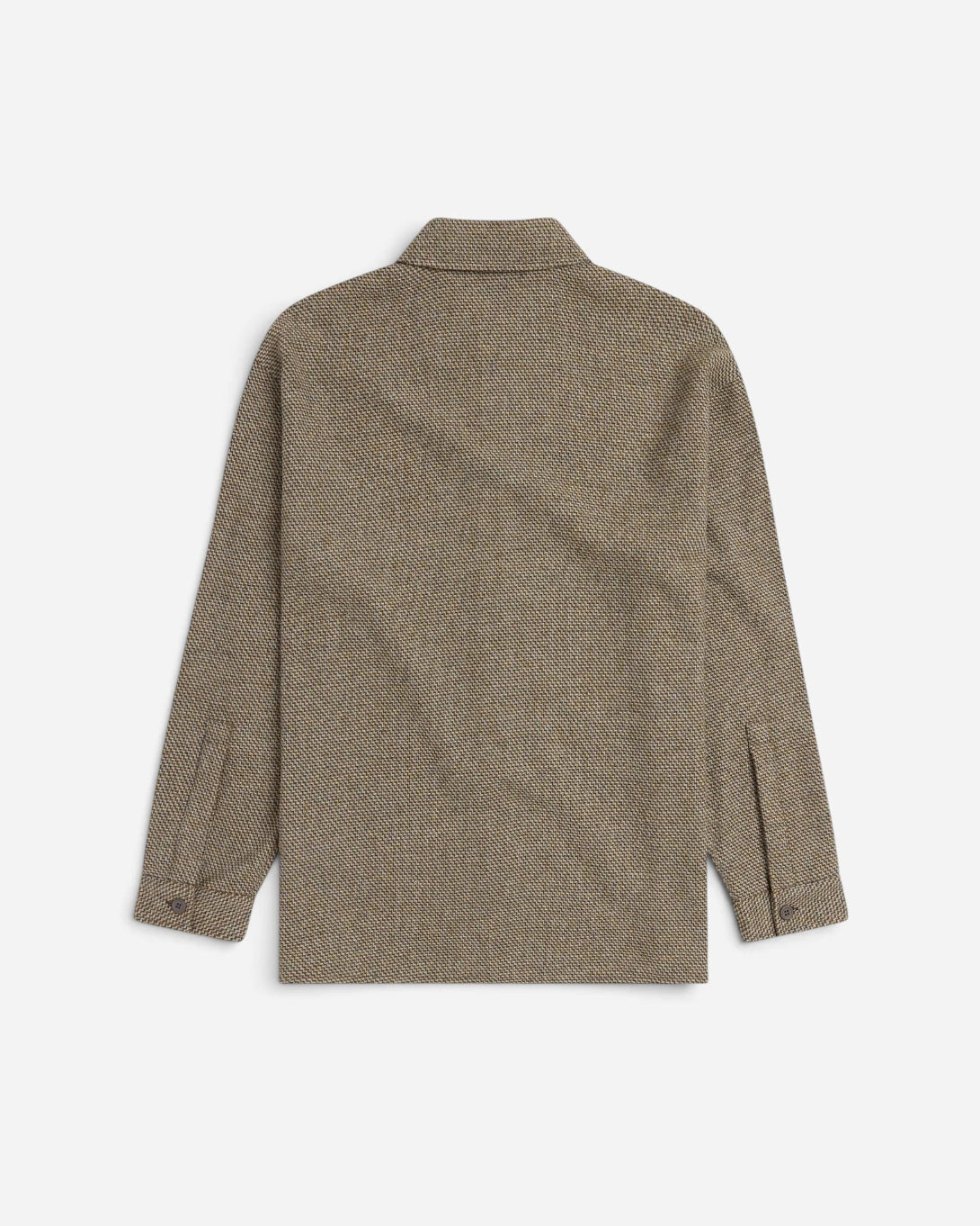 Bronze Brown Eco Relaxed Chevron Shirt Mens Herringbone Button Up Woven Shirt Krost Clothing