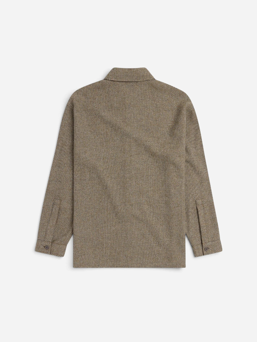 Bronze Brown Eco Relaxed Chevron Shirt Mens Herringbone Button Up Woven Shirt Krost Clothing