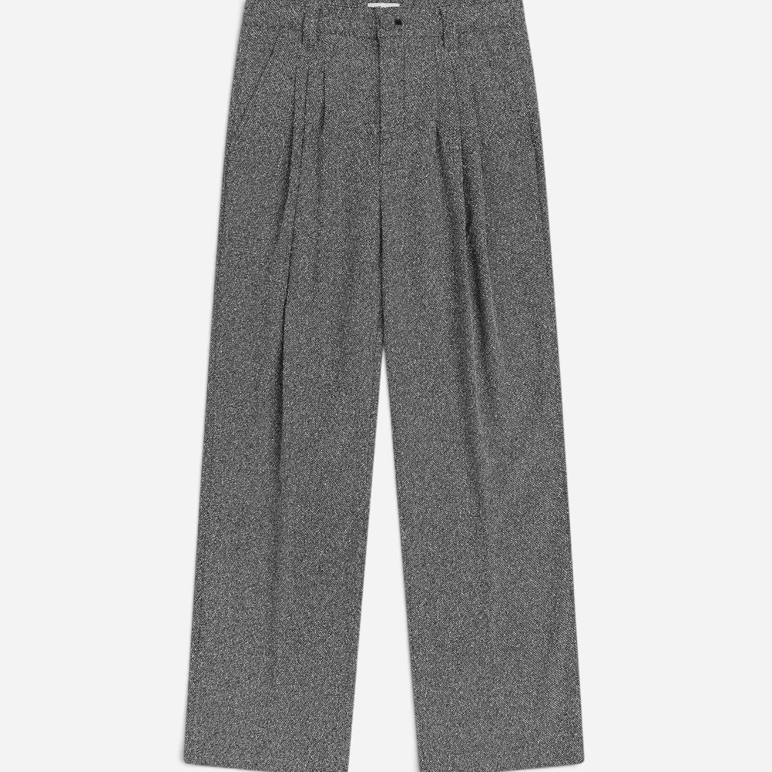 Blanc de Blanc Triple Pleated Static Trouser Krost Gray Pleated Trousers Krost Clothing