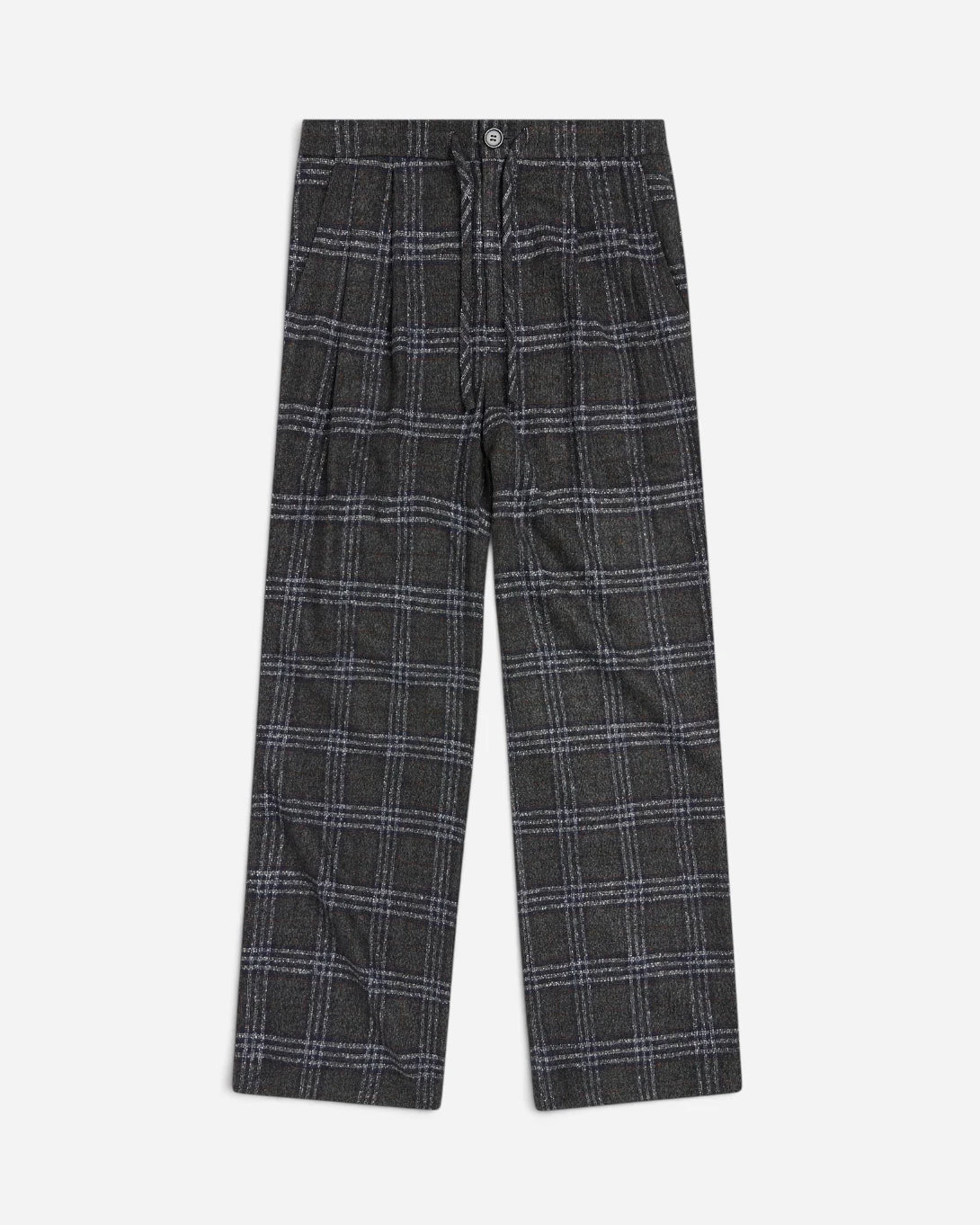 Night Sky Eco Half Elastic Plaid Pant mens Checkered Pleated Pants Krost Clothing