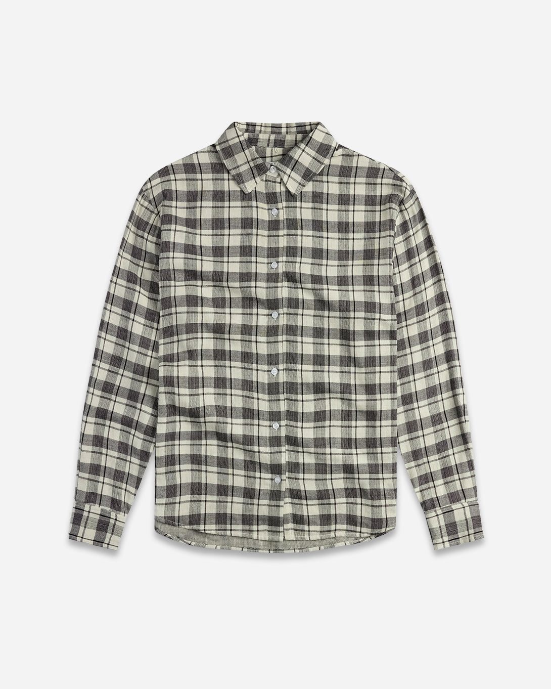 Black Kenmare Flannel ShirtMens Wven Button Up Shirt Black Checkered Pattern