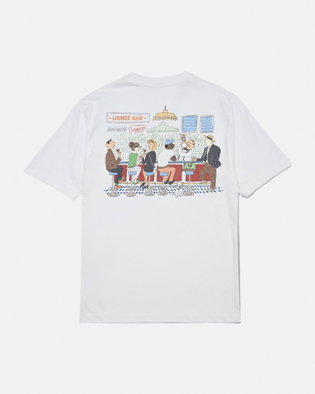 White Lounge Bar Mens Tee Shirt Mens Short Sleeve Tee Edmmond Studios