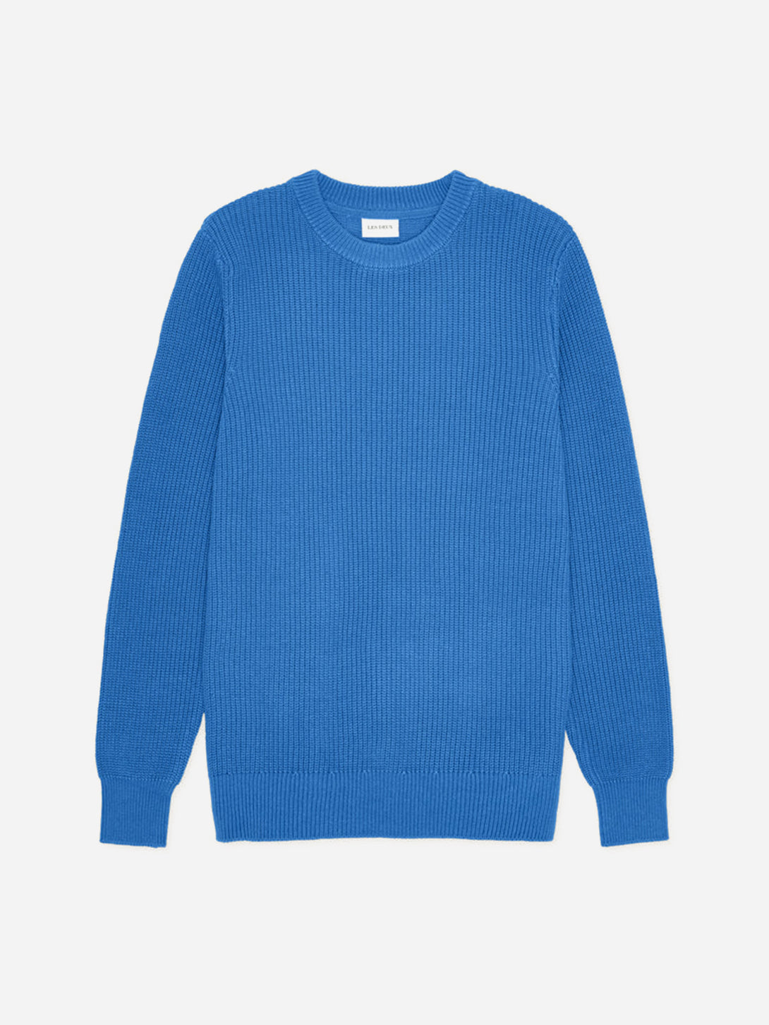 Palace Blue Gary Rib Crewneck Knit Mens Knit Crewneck Sweater Pullover Les Deux