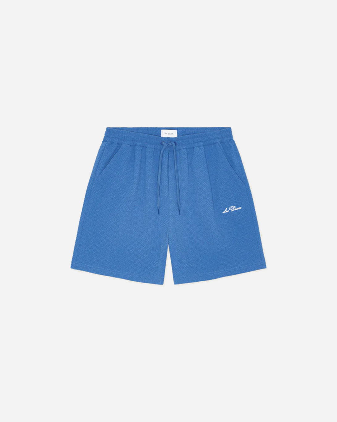 Palace Blue Stan Seersucker Swim Shorts Mens Drawstring Polyester Swim Shorts Les Deux