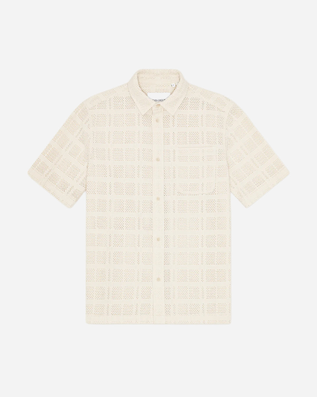 Ivory Charlie SS Shirt Mens Collared Button Up Short Sleeve Shirt Les Deux