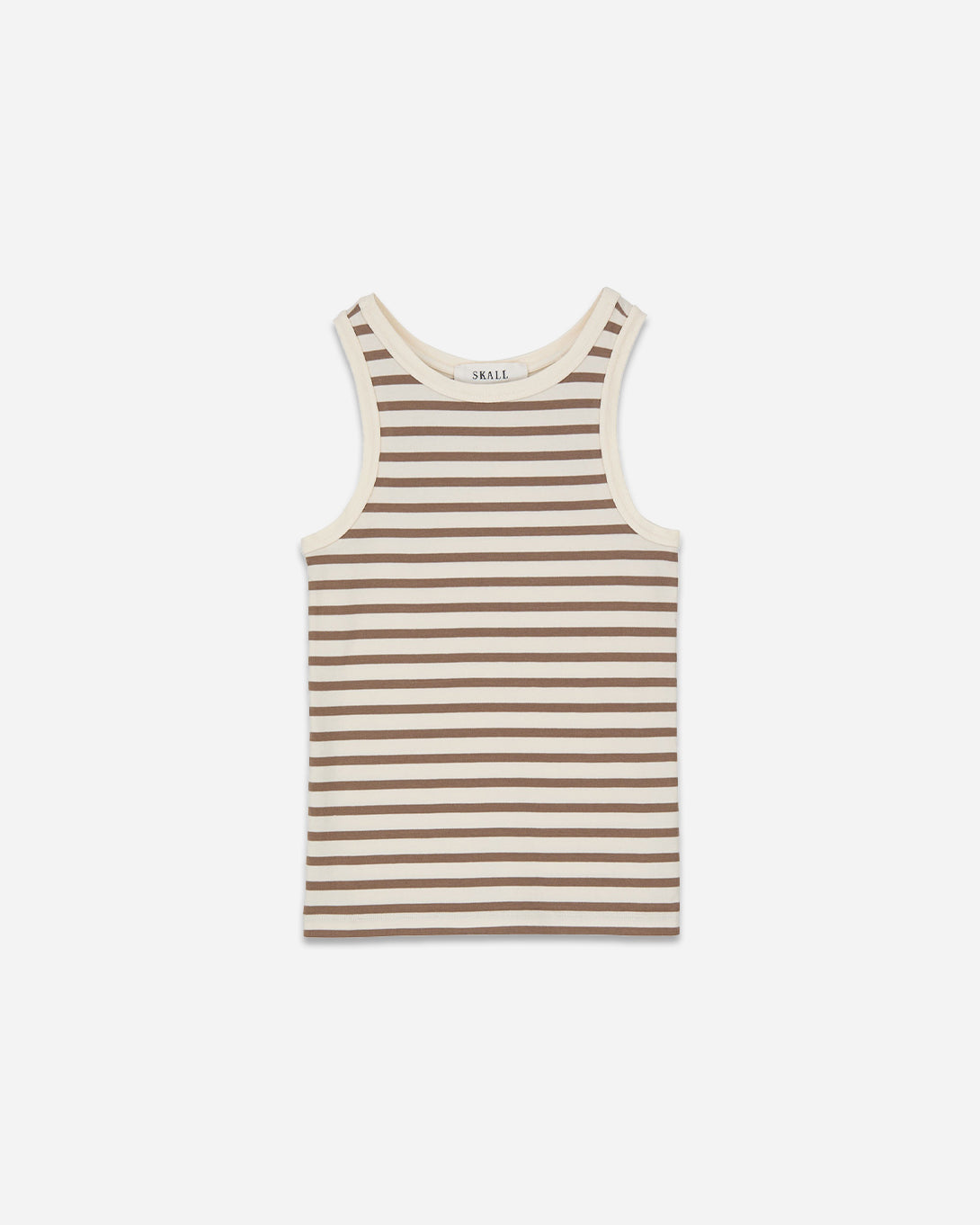 Light Brown/White Stripe Loui Tank Top Skall Studio Womens Tank Top Womens Summer Top